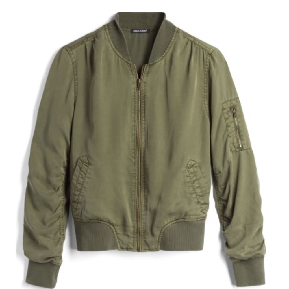 Green bomber jacket